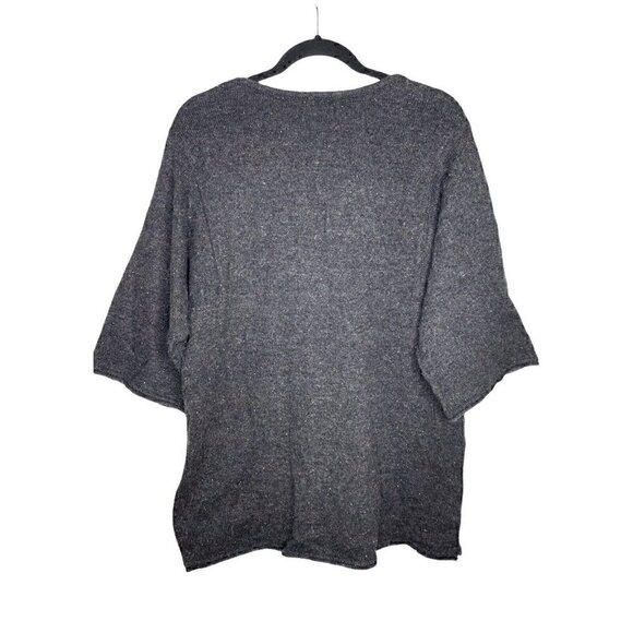 J. Jill Pure Jill Sweater Size L Women's Wool Blend V-Neck Pullover 3/4 Sleeves - Picture 2 of 7